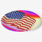 Papieren Bord-Amerikaanse vlag Papieren Bordje (Gekanteld)