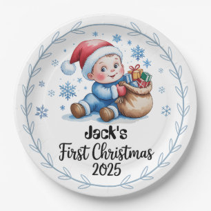 Papieren Bord-Baby's eerste kerstpapier Borden Bordje