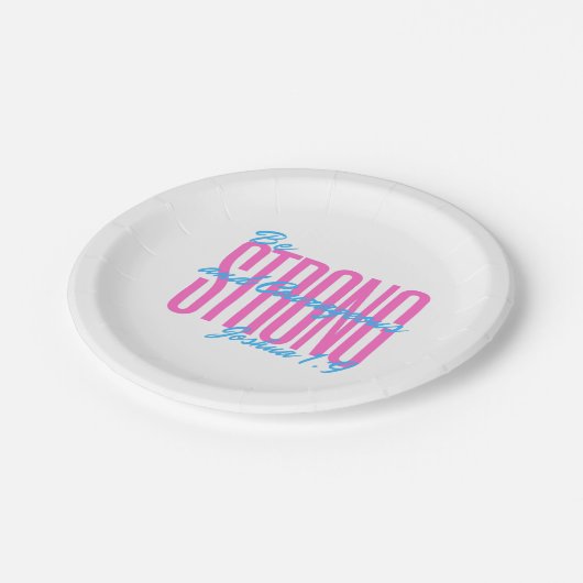 Papieren Bord Bijbelvers Jozua 1:9 (Gekanteld)