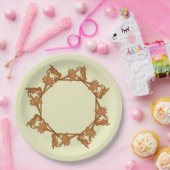 Papieren Bord - Bladeren in cirkel (octagon) (Feest)