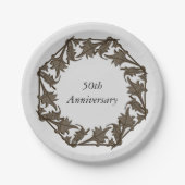 Papieren Bord - bladeren in een cirkel (Voorkant)