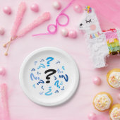 Papieren Bord - Blauwe vragen (Feest)