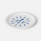 Papieren Bord - Blauwe Zeeen paarden in een cirkel (Gekanteld)