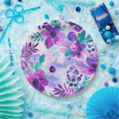 Papieren bord bloemige bruiloft/onthulling (Feest)