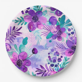 Papieren bord bloemige bruiloft/onthulling