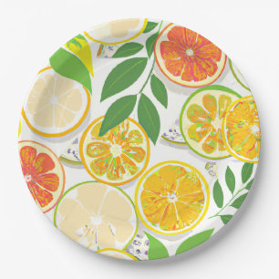 Papieren Bord - Boho Citrus Slices
