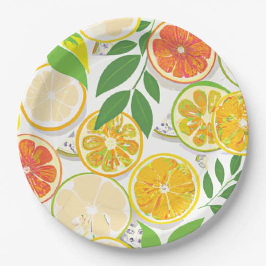 Papieren Bord - Boho Citrus Slices (Voorkant)
