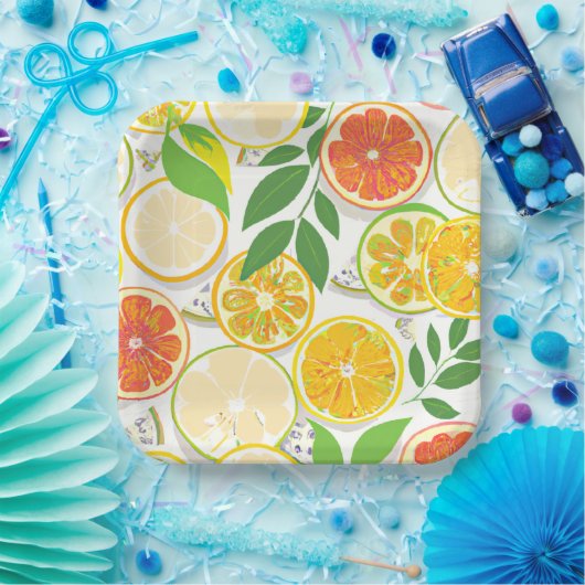 Papieren Bord - Boho Citrus Slices (Feest)