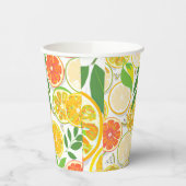 Papieren Bord - Boho Citrus Slices Papieren Bekers (Links)