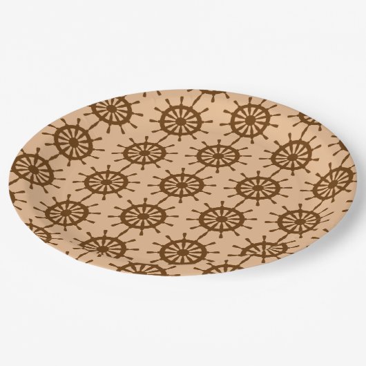 Papieren Bord - Bruine schotel (Gekanteld)