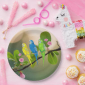 Papieren Bord Budgies (Feest)