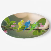 Papieren Bord Budgies (Gekanteld)