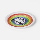 Papieren Bord - Colorful Circles Happy Birthday (Gekanteld)