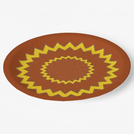 Papieren Bord - Concentrische zigzagcirkels (Gekanteld)