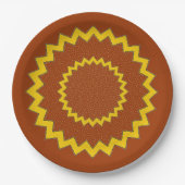 Papieren Bord - Concentrische zigzagcirkels (Voorkant)