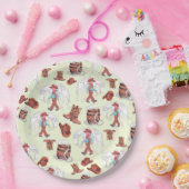 Papieren Bord Cowboy en Horse Brown (Feest)