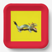 Papieren bord - Draak en rode rand (Voorkant)