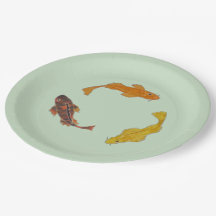 Papieren Bord - Drie zwemkoi