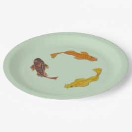 Papieren Bord - Drie zwemkoi