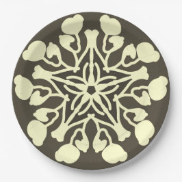 Papieren Bord, een elegant klassiek bloemenpatroon Papieren Bordje