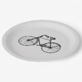 Papieren bord fiets zwart wit (Gekanteld)