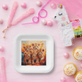 Papieren Bord - Five Lion Cubs artwork (Feest)