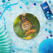papieren bord foto vlinder op een bloem (Feest)