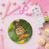 papieren bord foto vlinder op een bloem (Feest)