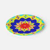 Papieren Bord: gekleurd klokeffect. Papieren Bordje (Gekanteld)