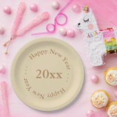 Papieren Bord - Gelukkig nieuwjaar met datum (Feest)
