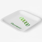 Papieren Bord - Gestapelde Initialen met naam in g (Gebogen)