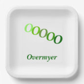 Papieren Bord - Gestapelde Initialen met naam in g (Voorkant)