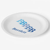 Papieren Bord - Gestapelde Initialen, Naam in verv (Gekanteld)