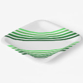 Papieren Bord - Groene diagonale strepen (Gebogen)