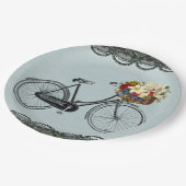 Papieren bord groene ivoorfiets (Gekanteld)