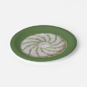 Papieren Bord - Groene spiraal in Crochet (Gekanteld)