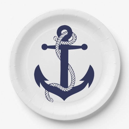 Papieren bord - Groot anker & touw (Voorkant)
