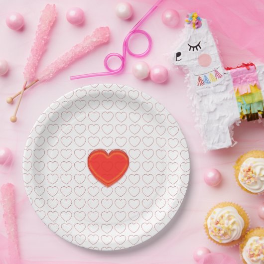 Papieren Bord - Harten (Feest)