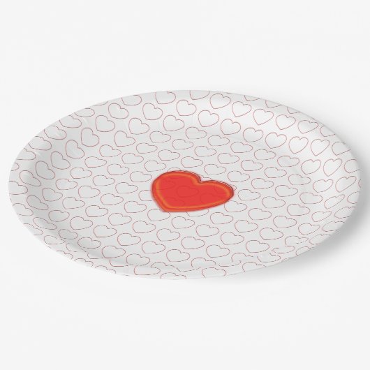 Papieren Bord - Harten (Gekanteld)