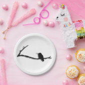 Papieren Bord - Hummingbird Silhouette on Branch (Feest)