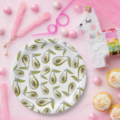 Papieren Bord is voorzien van een schattige avocad (Feest)