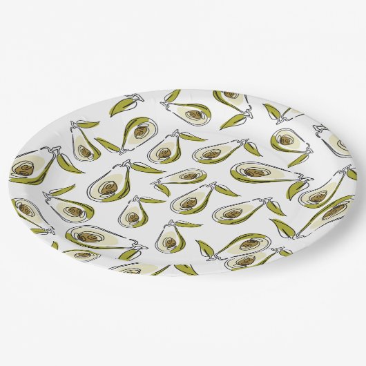 Papieren Bord is voorzien van een schattige avocad (Gekanteld)