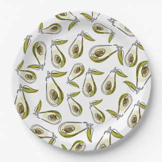 Papieren Bord is voorzien van een schattige avocad