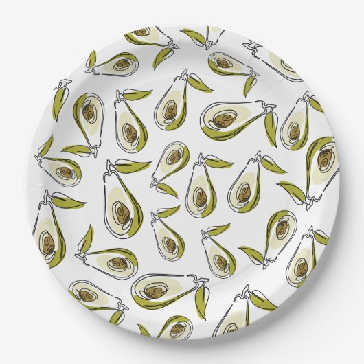 Papieren Bord is voorzien van een schattige avocad (Voorkant)