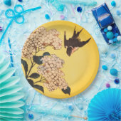 Papieren Bord JAPANESE AFDRUKSTSTROMEN MET VOGELS (Feest)