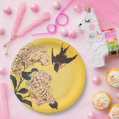 Papieren Bord JAPANESE AFDRUKSTSTROMEN MET VOGELS (Feest)