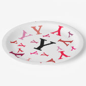 Papieren Bord - Jumbled Letters in Reds and Pinks (Gekanteld)