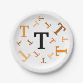 Papieren Bord - Jumbride letters in Oranje en brui (Voorkant)