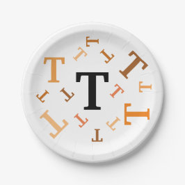 Papieren Bord - Jumbride letters in Oranje en brui