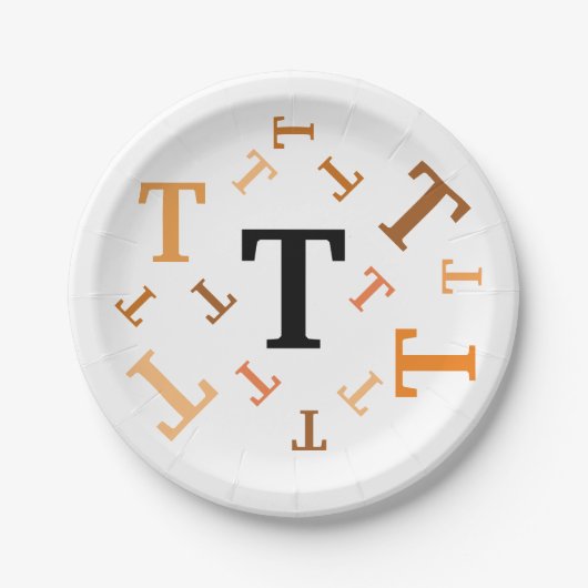 Papieren Bord - Jumbride letters in Oranje en brui (Voorkant)